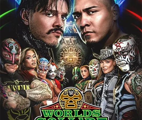 El Hijo del Vikingo y Dominik Mysterio encabezarán el Worlds Collide en Las Vegas. @TripleH El Hijo del Vikingo y Dominik Mysterio encabezarán el Worlds Collide en Las Vegas. @TripleH