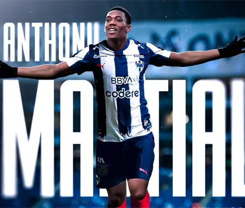 Anthony Martial firmó con Rayados hasta el 2027 a cambio de 3.8 millones de euros. @Rayados Anthony Martial firmó con Rayados hasta el 2027 a cambio de 3.8 millones de euros. @Rayados