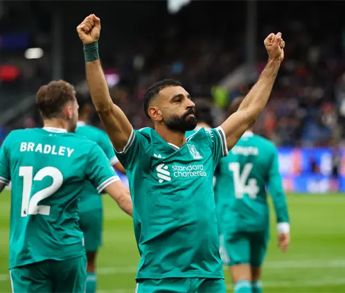 Mohamed Salah marcó el gol de la victoria para el Liverpool en el último minuto. Getty Images