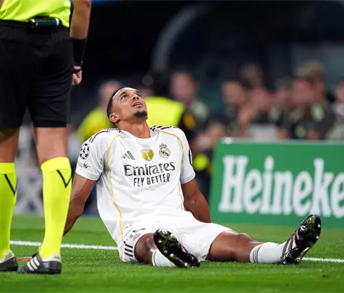 Alexander-Arnold se lesiona y enciende alarmas en el Real Madrid (Photo by Mateo Villalba Sanchez/Getty Images) Alexander-Arnold se lesiona y enciende alarmas en el Real Madrid (Photo by Mateo Villalba Sanchez/Getty Images)