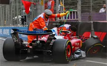 GP de Azerbaiyán rompe récord de banderas rojas en la F1, ¿cuántos accidentes hubo en la clasificación?