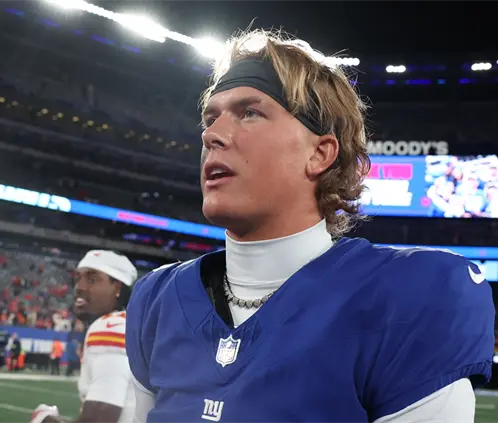 Jaxson Dart será titular en los Giants tras relevar a Russell Wilson  (Photo by Elsa/Getty Images)
