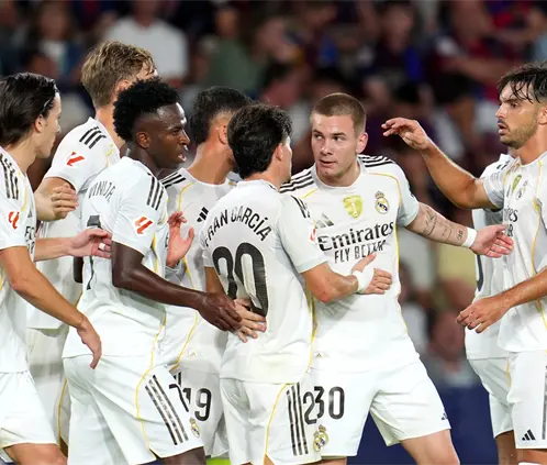 Mastantuono marca su primer gol con el Real Madrid en La Liga (Photo by Aitor Alcalde/Getty Images)