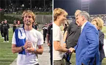 Sergio Canales se distrae de su lesión en el Clásico Estudiantil ONEFA