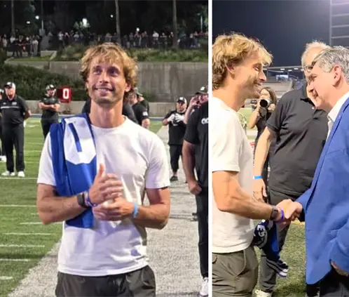 Sergio Canales se distrae de su lesión en el Clásico Estudiantil ONEFA (Foto: Especial)