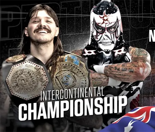 Dominik Mysterio y Penta protagonizarán la lucha estelar de Monday Night RAW en Australia por el Campeonato Intercontinental de la WWE. @WWE Dominik Mysterio y Penta protagonizarán la lucha estelar de Monday Night RAW en Australia por el Campeonato Intercontinental de la WWE. @WWE