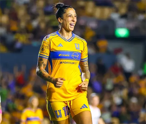 Jenni Hermoso es una de las 16 jugadoras que Tigres Femenil perderá por la Fecha FIFA de octubre. Nora Guerrero