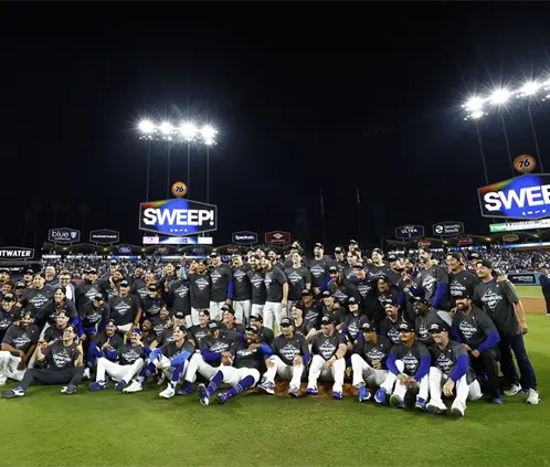 Los Ángeles Dodgers así llegan a la Serie Mundial de las Grandes Ligas (Photo by Ronald Martinez/Getty Images)